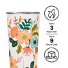 Corkcicle - Tumbler - 16oz Rifle Paper - Gloss Cream Lively Floral (Add-On)