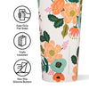 Corkcicle - Tumbler - 16oz Rifle Paper - Gloss Cream Lively Floral (Add-On)