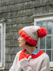 MerSea - Knit Hat w/ Oversized Pom - Aperol/Oatmeal