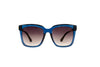 Diff Eyewear - Hailey Sunglass & Cleaning Kit Bundle - Blue Crystal +Grey Gradient Lens (Add-On)