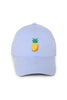 David and Young - Needlepoint Pineapple Ballcap - Lt Blue