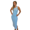 Beachly - Capri Ribbed Dress - Seaside Blue